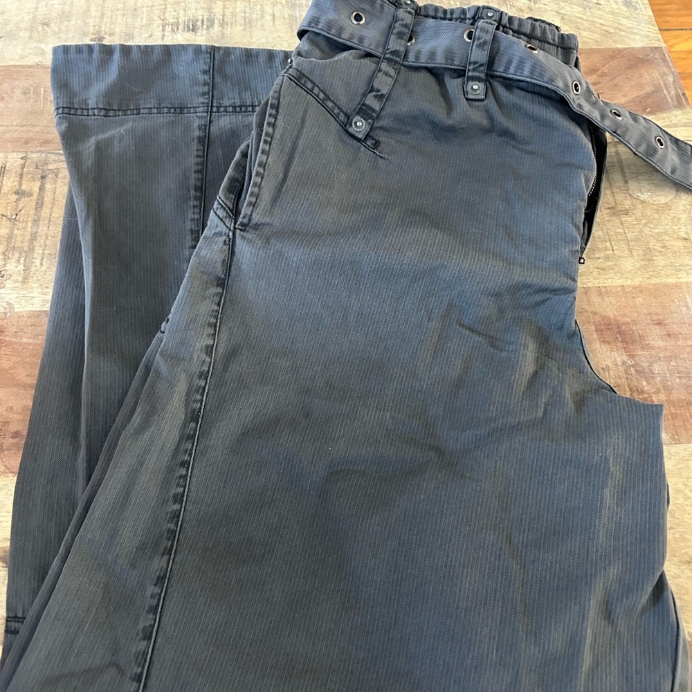 Free People Charcoal Gray Pants with Belt
